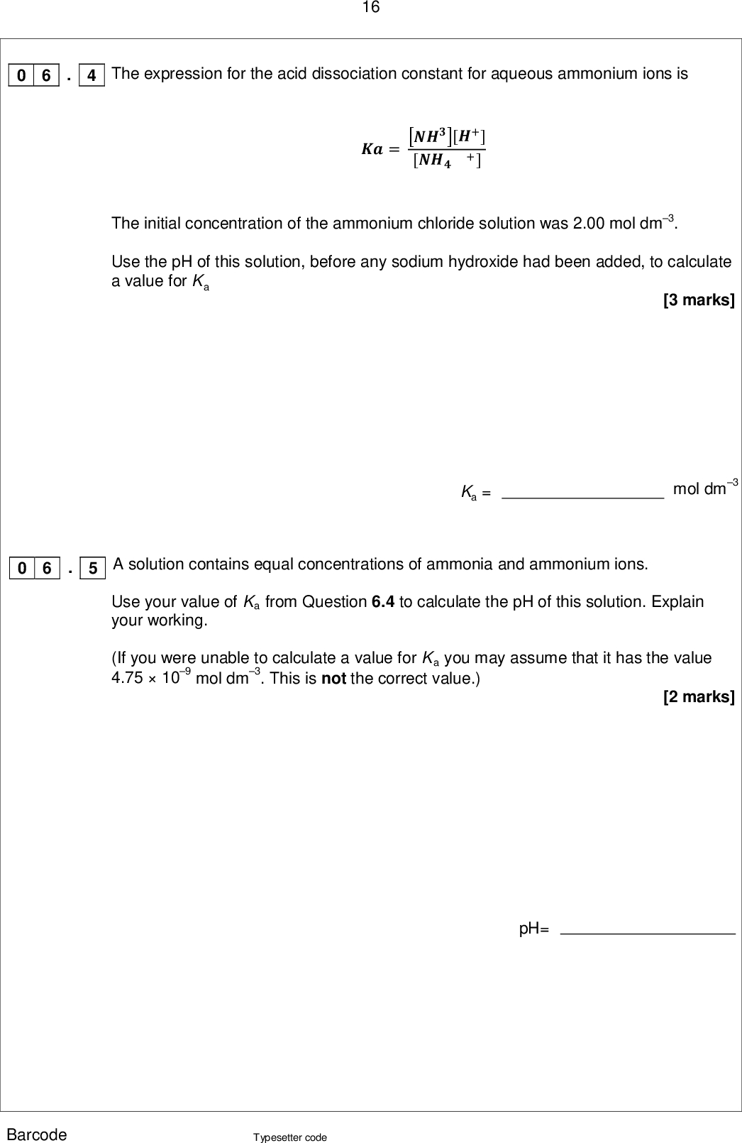 AQA Specimen Paper 1 Q6 (with explained solutions)