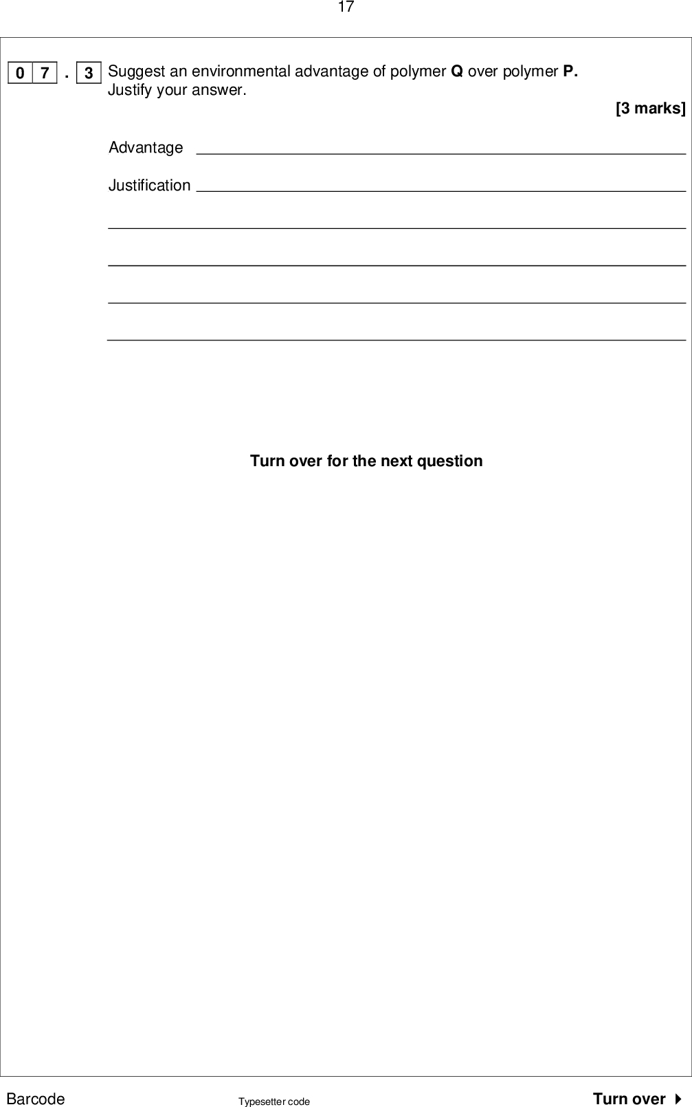 AQA Specimen Paper 2 Q7 (with explained solutions)